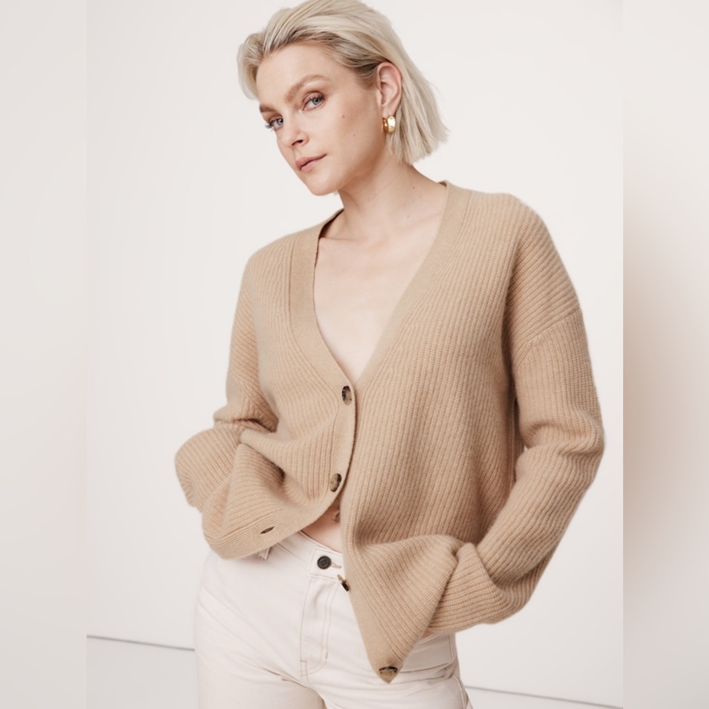 Nwt Medium Banana Republic Oversized Cashmere Cardigan Sweater